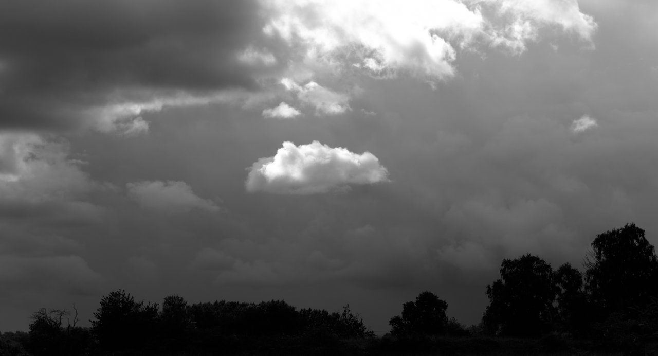 Small cloud lit by sun